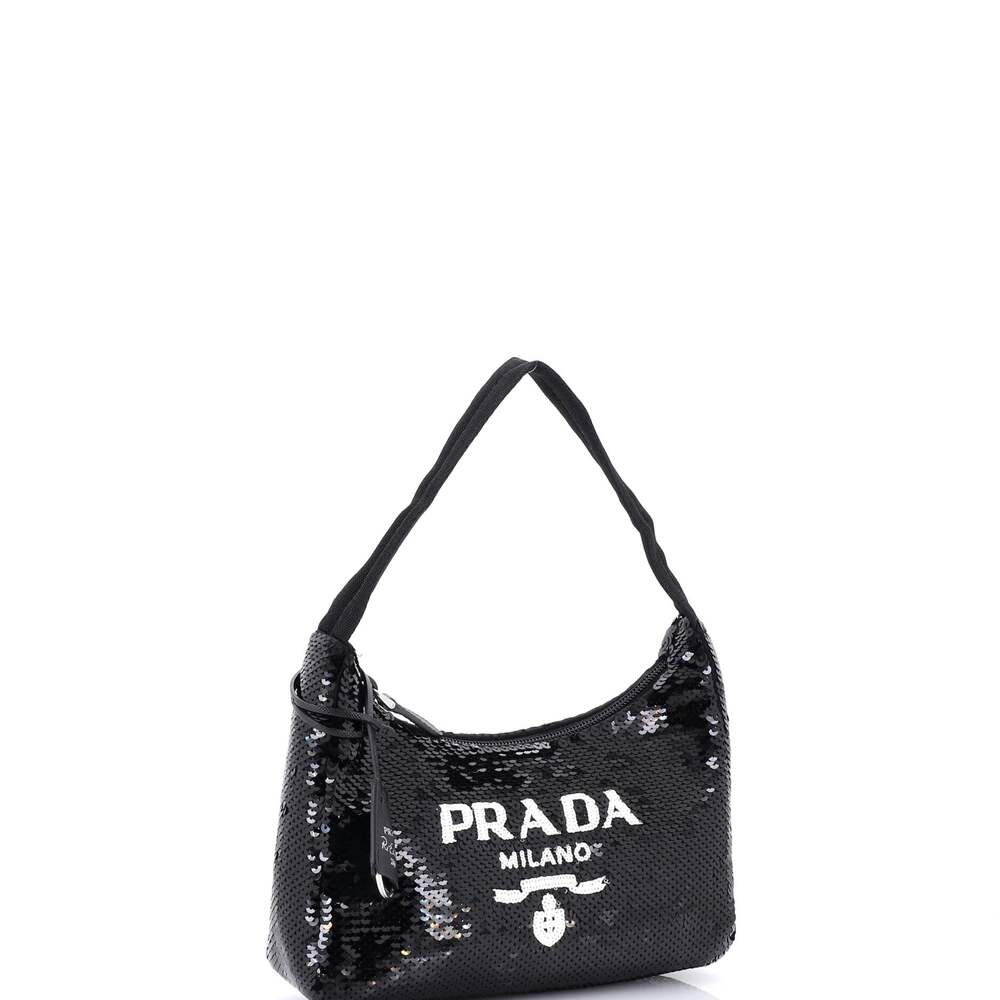 Prada Re-Edition Hobo Sequins Mini #203981P21B - Picture 2 of 6